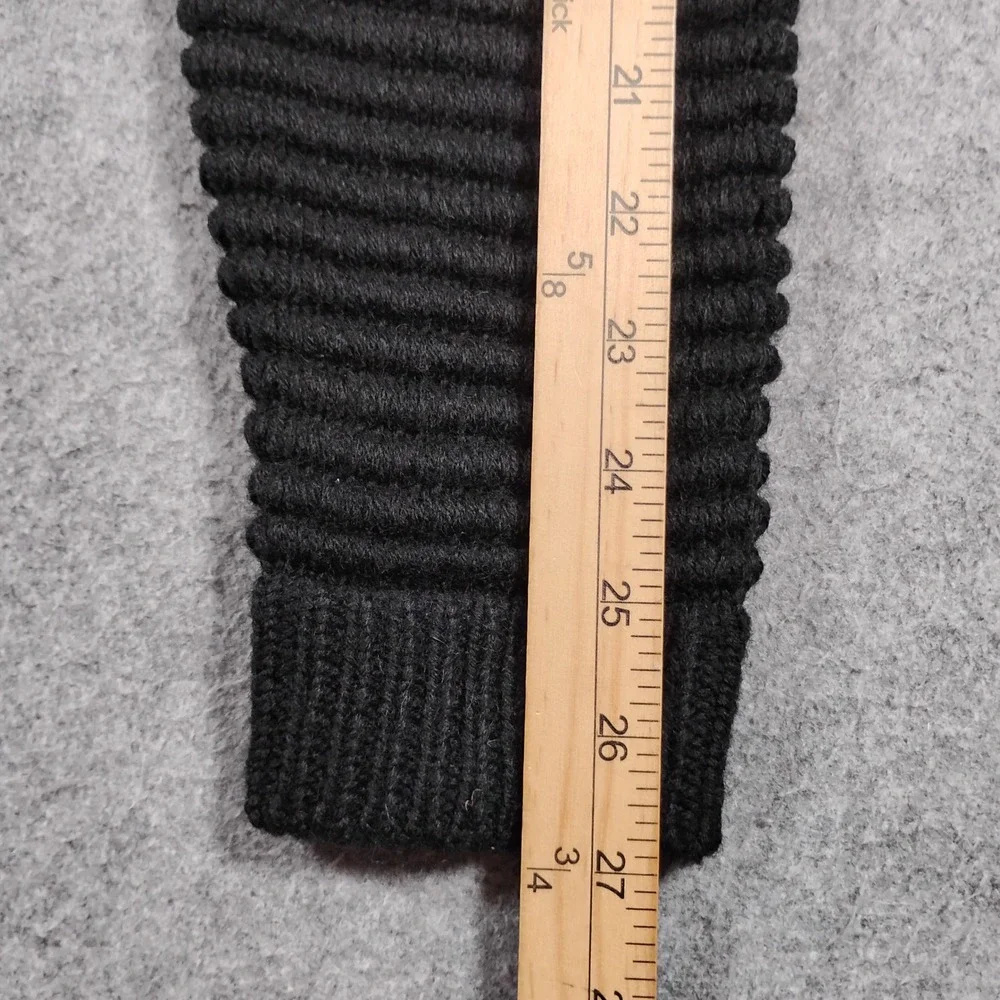 Vintage EMS Eastern Mountain Sports Men's S Wool Ribbed Crewneck Sweater Black